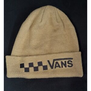 Vans Beanie Hat Unisex Mustard/Black Embroidered Logo OS Skater